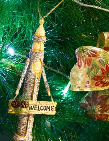 Christmas tree decoration - Welcome log man