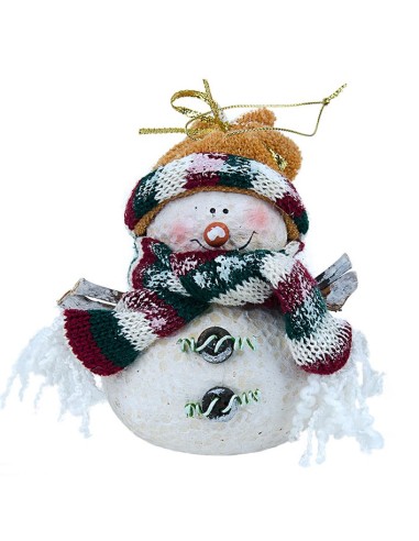 Pupazzo di neve, decorazione natalizia da appendere - 4 pezzi