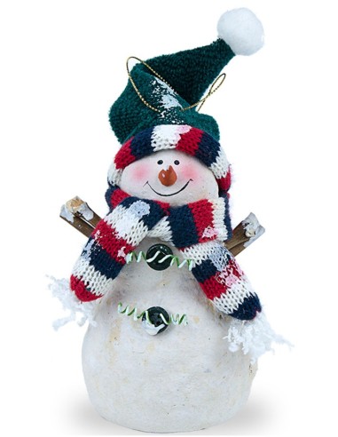 Kerst hangende sneeuwpop - groot - 4 stuks