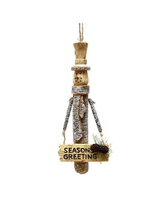 Décoration Sapin - Bonhomme bûche de Noël Seasons Greetings