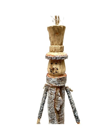 Kerstboom decoratie - Seasons Greetings Yule Log Man