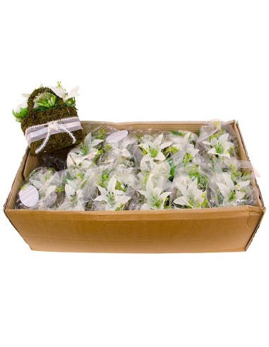 Carton of flower bouquets - flower basket