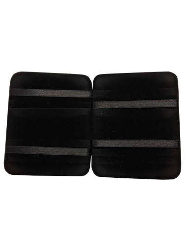 Magic snake-effect black leatherette ticket and card holder