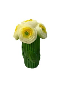 Ranunculus bouquet-shaped candle - 14 cm