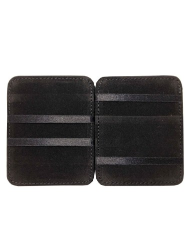 Porte-billet et porte-carte magique en similicuir noir