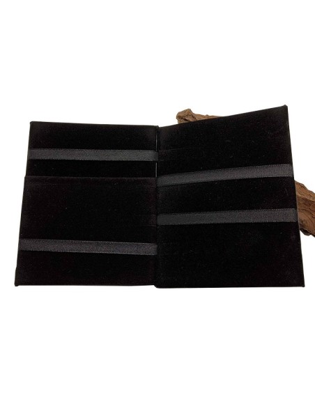 Schwarze Brieftasche aus Kunstleder