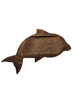 Jabonera - delfín - madera moteada 2