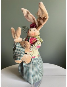 Charming Bunny with Baby - Unique 46 cm Decoration