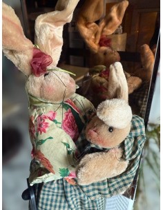 Charming Bunny with Baby - Unique 46 cm Decoration 2
