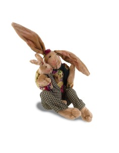 Konijn met Baby - Decoratief Artikel 40 cm, Perfect voor Uw Huis