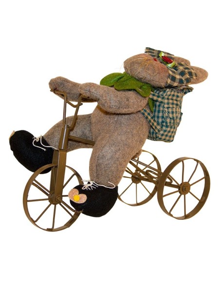 Stoffhase auf Fahrrad - Adorable Dekoration 25 cm