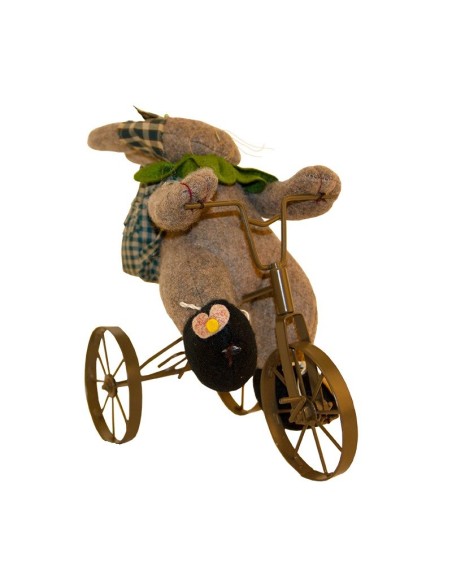 Stoffhase auf Fahrrad - Adorable Dekoration 25 cm