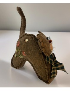 Handmade Felt Cat - Soft & Cozy Decor 16 x 14 cm