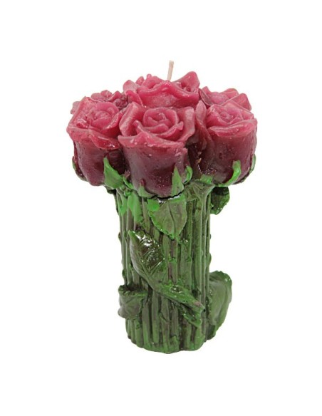 Candela Bouquet di Rose Rosse – Fatta a Mano ed Elegante