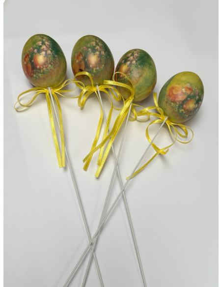 Easter Eggs on Picks Decorated with Little Chicks – Set of 24 pcs