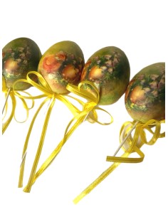 Œufs de Pâques sur Pique décorés avec Petits Poussins – Lot de 24 pcs 2