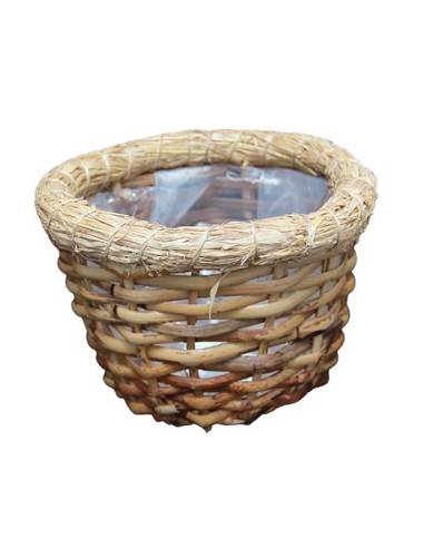 Set van 4 gevlochten manden – Bloempot hoes natuurlijk