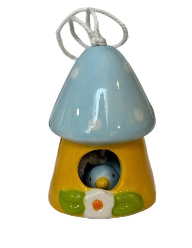 Ceramic Bell Birdhouse – Set of 4 Pieces