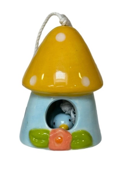 Ceramic Bell Birdhouse – Set of 4 Pieces