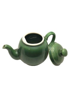 Green ceramic teapot 2
