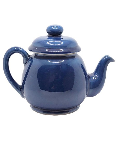 Blue ceramic teapot