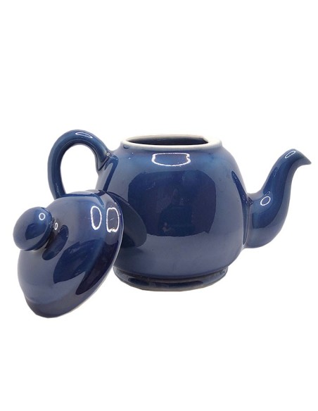 Blaue Teekanne aus Keramik