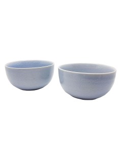 Kleine Reisschalen aus himmelblauer Keramik - 6er-Set 2