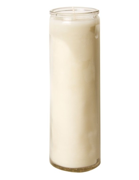 Massakleurige witte glazen kaars - 20 stuks
