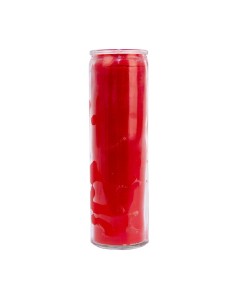 Candela in vetro rosso colorato in massa - 20 pezzi