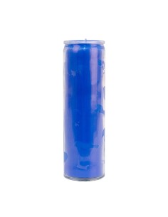 Candela in vetro colorato in massa azzurro - 20 pezzi