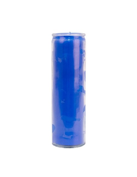 Candela in vetro colorato in massa azzurro - 20 pezzi