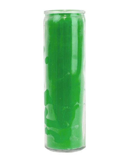 Massakleurige groene glazen kaars - 20 stuks