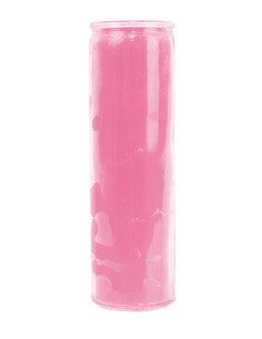 Bougie en verre rose colorée dans la masse - 20 pièces