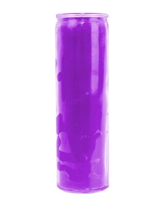 Candela in vetro viola colorato in massa - 20 pezzi