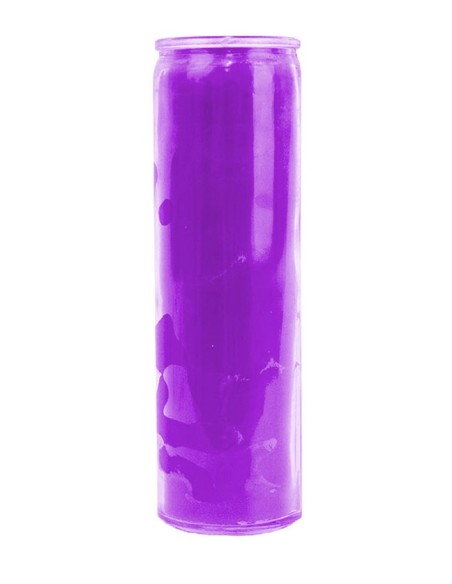 Bougie en verre mauve colorée dans la masse - 20 pièces