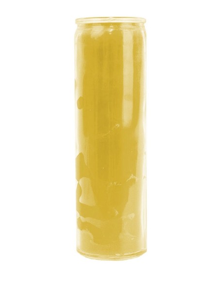 Candela in vetro giallo colorato in massa - 20 pezzi