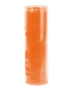Bougie en verre orange colorée dans la masse - 20 pièces