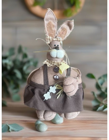 Conejo decorativo artesanal hecho a mano – 23 cm