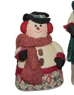 Handmade Fabric Snowman – Christmas Decoration 17 cm