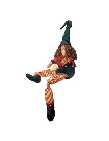 Elfo de Navidad de Tela – Hecho a Mano (39 cm)