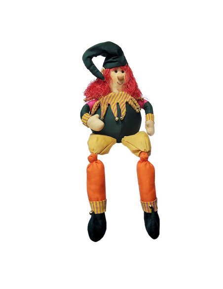 Lutin du Père Noël en Tissu – Fabrication Artisanale (39 cm)