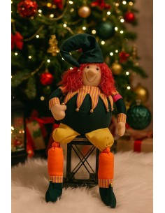 Elfo de Navidad de Tela – Hecho a Mano (39 cm) 2