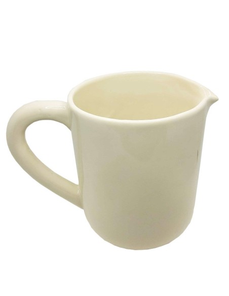 Caraffa in ceramica smaltata color crema - 1L - Artigianato da tavola