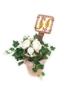 Decorative planter stick - Pink berries