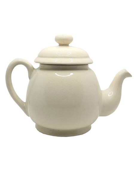 Crèmekleurige keramische theepot
