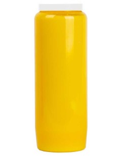Yellow Novena Candle - Vegetable Oil - 6 x 18 cm