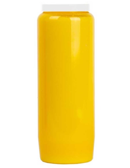 Yellow Novena Candle - Vegetable Oil - 6 x 18 cm