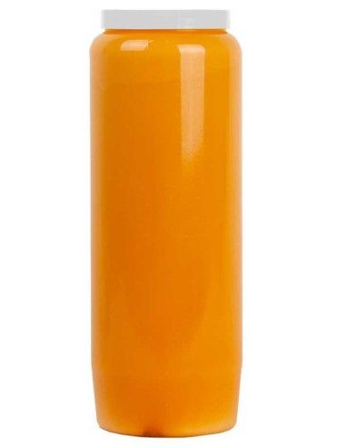 Vela de novena naranja - aceite vegetal - 6 x 18 cm
