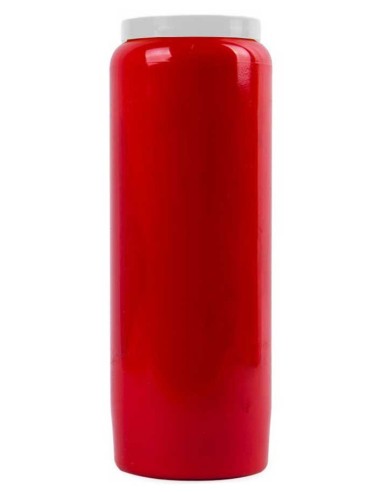 Rote Novenenkerze - Pflanzenöl - 6 x 18 cm