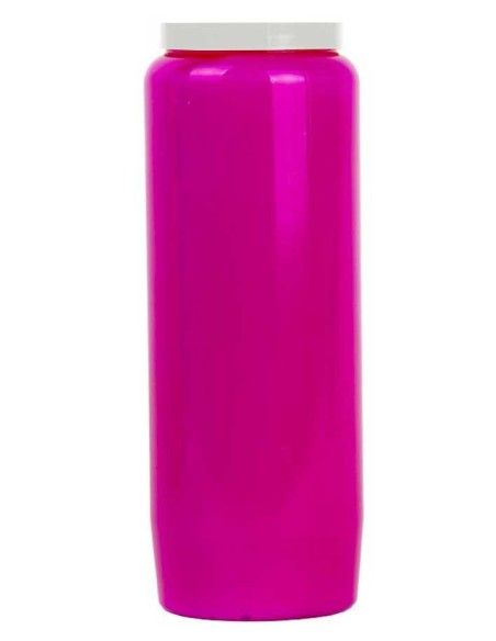 Candela da novena viola - olio vegetale - 6 x 18 cm